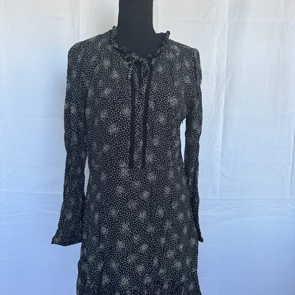 LOFT lined black and white dress size petals 10 - 0290 - Picture 4 of 7